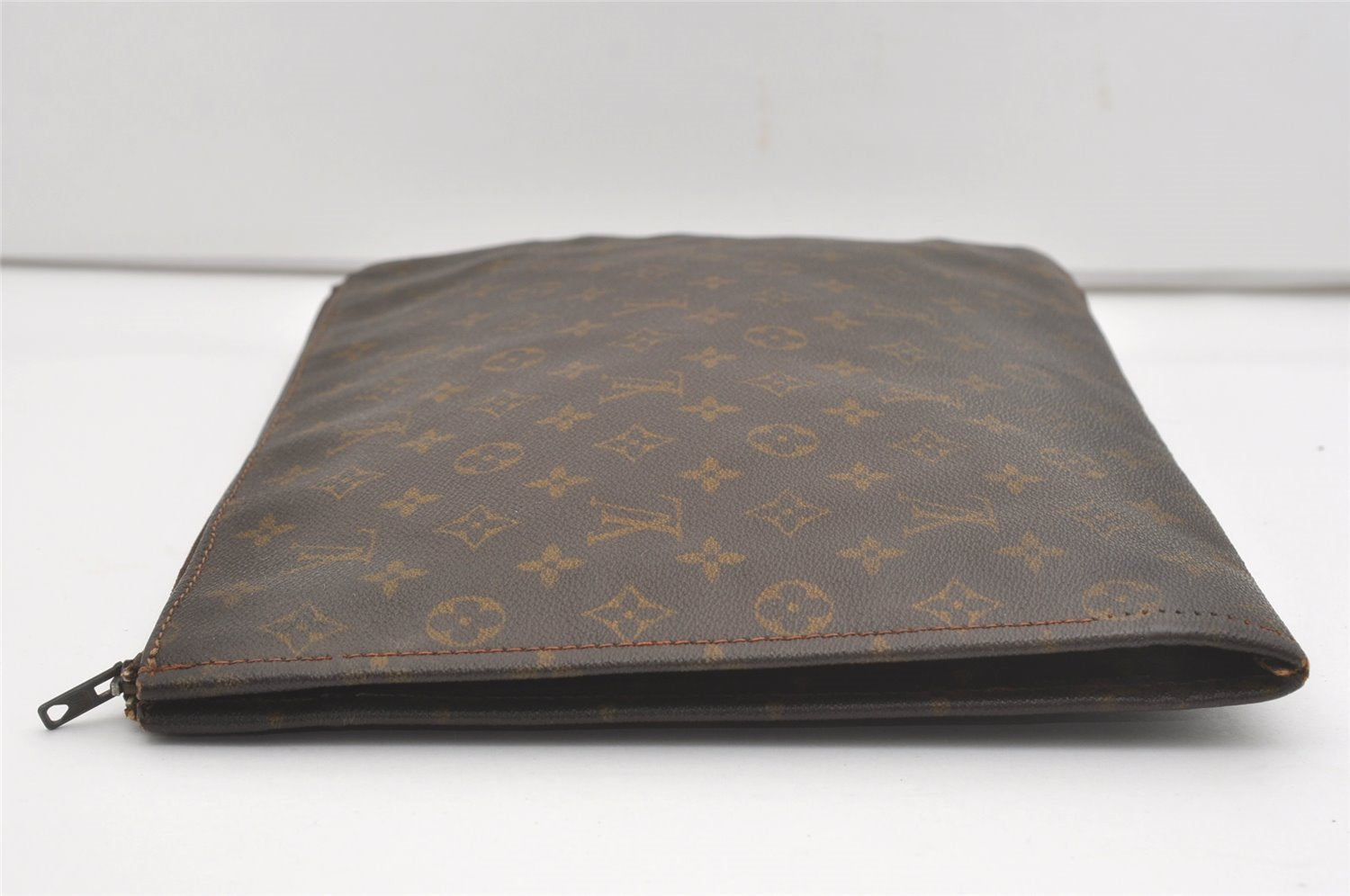 Authentic Louis Vuitton Monogram Poche Documents Document Case Old Model 7351I