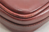 Authentic Cartier Must de Cartier Leather Shoulder Cross Bag Bordeaux Red 7351K