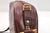 Authentic Cartier Must de Cartier Leather Shoulder Cross Bag Bordeaux Red 7351K