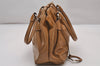 Authentic Salvatore Ferragamo Vintage Gancini Enamel Hand Bag Purse Brown 7352I