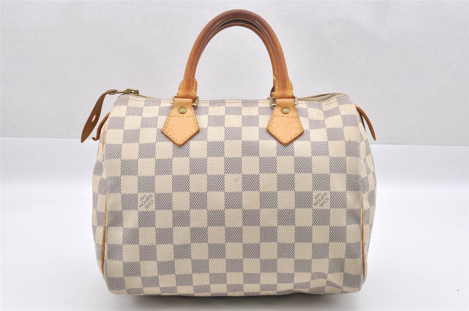 Authentic Louis Vuitton Damier Azur Speedy25 Hand Boston Bag N41534 LV 7356I