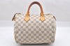 Authentic Louis Vuitton Damier Azur Speedy25 Hand Boston Bag N41534 LV 7356I