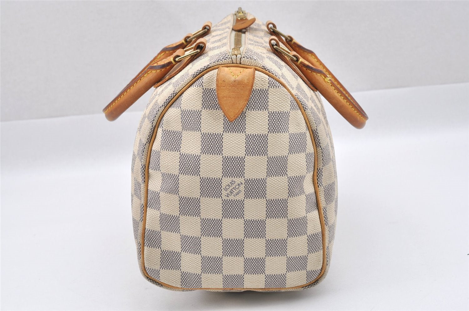 Authentic Louis Vuitton Damier Azur Speedy25 Hand Boston Bag N41534 LV 7356I