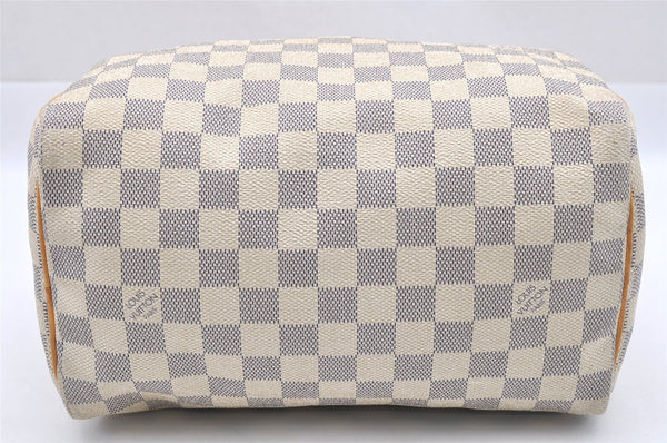 Authentic Louis Vuitton Damier Azur Speedy25 Hand Boston Bag N41534 LV 7356I