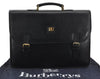 Authentic Burberrys Vintage Leather Business Hand Briefcase Black 7360I