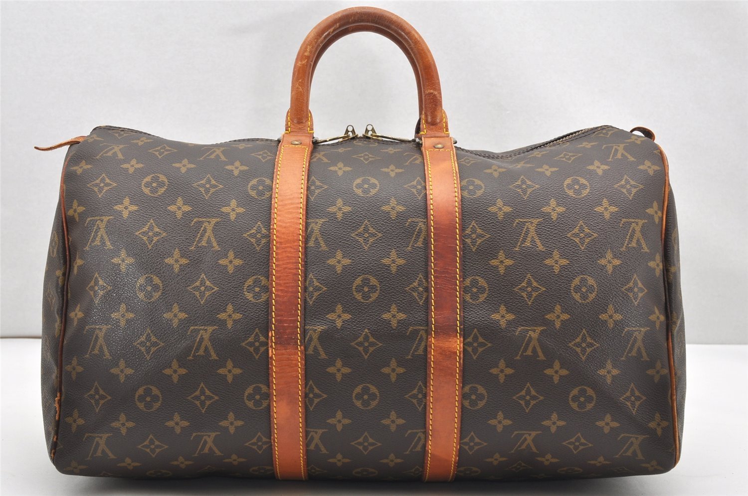 Authentic Louis Vuitton Monogram Keepall 45 Travel Boston Bag M41428 LV 7363K