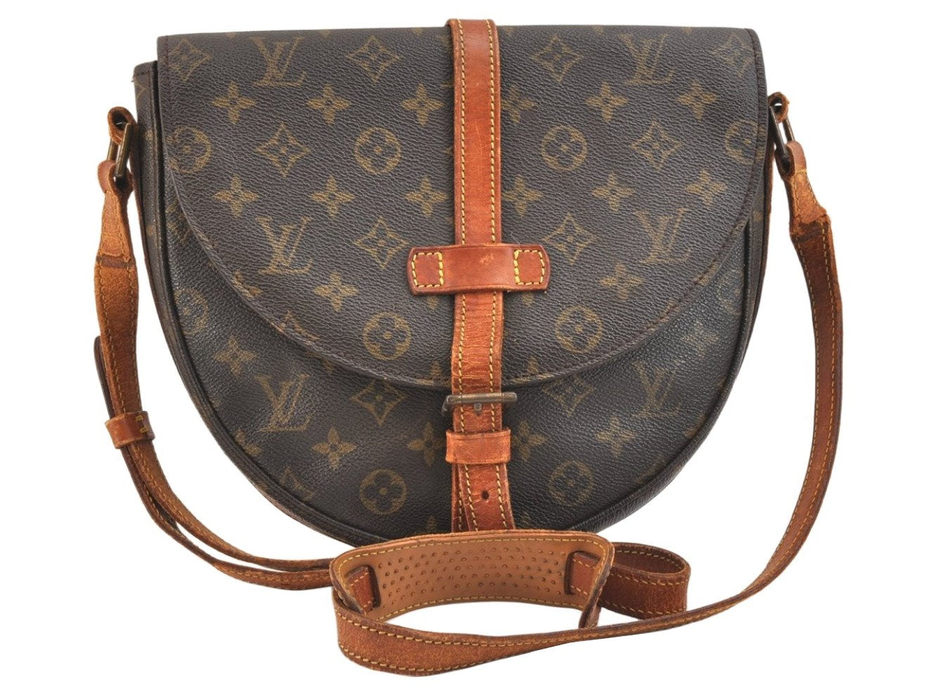 Authentic Louis Vuitton Monogram Chantilly GM Shoulder Bag M51232 LV Junk 7367K