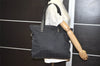 Authentic CHANEL New Travel Line Shoulder Tote Bag Nylon Leather Black 7368I