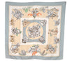 Authentic HERMES Carre 90 Scarf "CONFIDENTS DES COEURS" Silk Gray 7369I