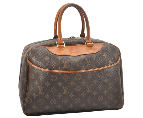 Authentic Louis Vuitton Monogram Deauville Hand Bag M47270 LV 7372K