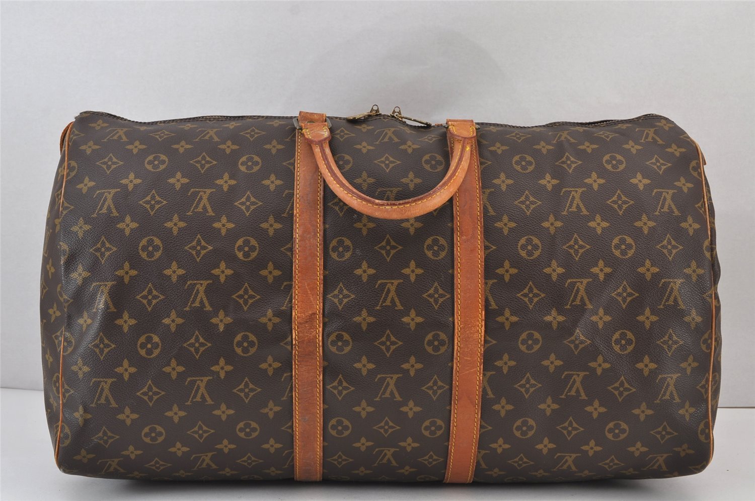 Authentic Louis Vuitton Monogram Keepall 55 Travel Boston Bag M41424 LV 7373J