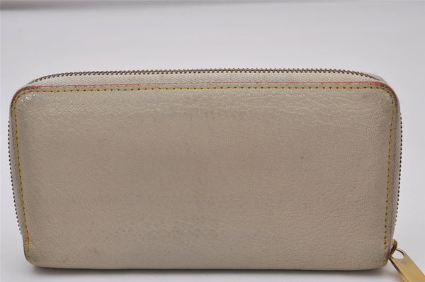 Authentic Louis Vuitton Suhali Zippy Long Wallet Purse White M93026 LV 7374I