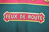 Authentic HERMES Carre 90 Scarf "FEUX DE ROUTE" Silk Green 7376K