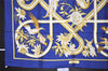 Authentic HERMES Carre 90 Scarf "Caraibes" Silk Blue 7379K