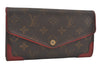 Authentic Louis Vuitton Monogram Portefeuille Sarah Retiro M61184 Wallet 7381I