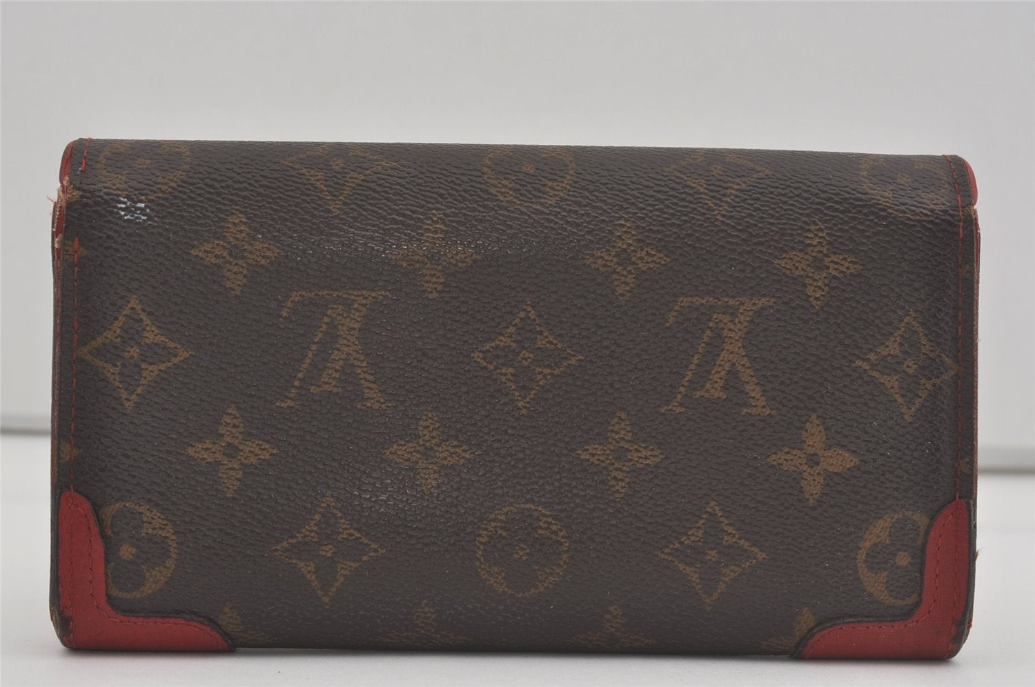 Authentic Louis Vuitton Monogram Portefeuille Sarah Retiro M61184 Wallet 7381I