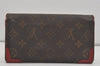 Authentic Louis Vuitton Monogram Portefeuille Sarah Retiro M61184 Wallet 7381I