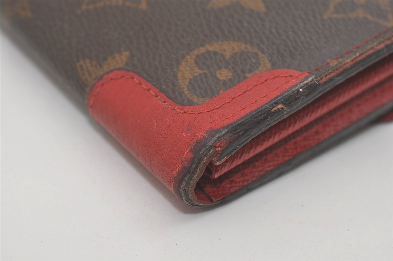 Authentic Louis Vuitton Monogram Portefeuille Sarah Retiro M61184 Wallet 7381I