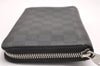 Authentic Louis Vuitton Damier Graphite Zippy Organizer Wallet N63077 LV 7382I