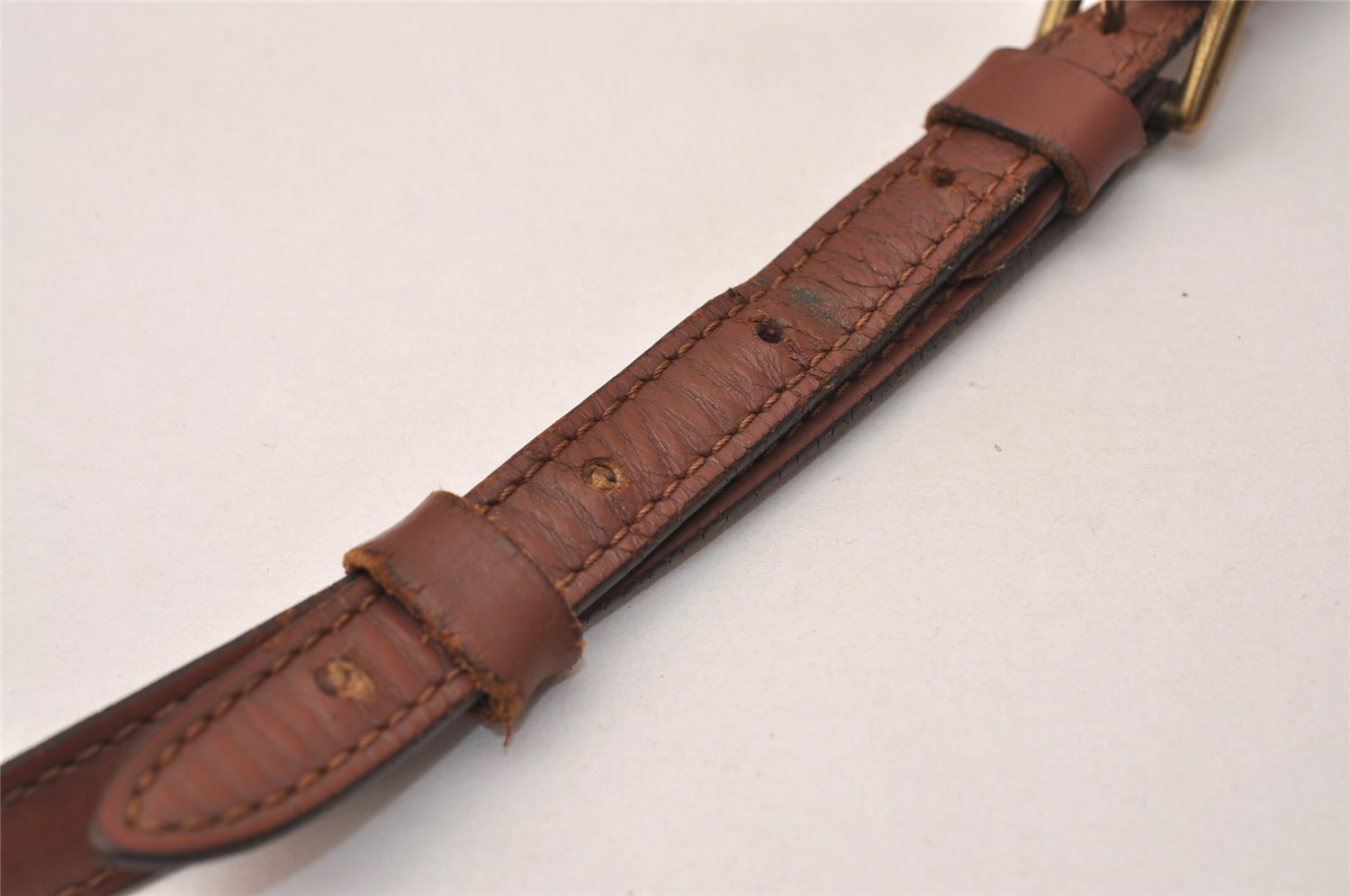 Authentic Louis Vuitton Leather Shoulder Strap Brown 40.6-47.6