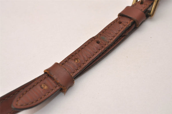 Authentic Louis Vuitton Leather Shoulder Strap Brown 40.6-47.6" LV 7382J