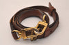 Authentic Louis Vuitton Leather Shoulder Strap Brown 40.6-47.6" LV 7382J