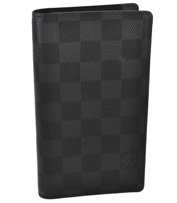 Auth Louis Vuitton Damier Graphite Agenda Poshe Note Book Cover R20975 LV 7383I