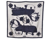 Authentic HERMES Carre 90 Scarf "HARNAIS DE COUR" Silk Navy 7384K