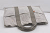 Authentic HERMES New Fourre Tout MM Vintage Hand Tote Bag Canvas Gray 7385I