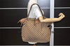 Authentic GUCCI Bamboo Shoulder Tote Bag GG Canvas Leather 232927 Brown 7385K