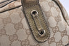 Authentic GUCCI Princy Ribbon Shoulder Bag GG Canvas Leather 161720 Beige 7387K