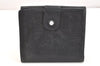 Authentic CHANEL Vintage Calf Skin Bifold Wallet Purse Black CC Logo 7388K