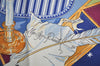 Authentic HERMES Carre 90 Scarf "Mon Ami Pierrot" Silk Blue 7389I