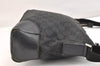 Authentic GUCCI Shoulder Cross Body Bag GG Canvas Leather 114273 Black 7389K