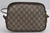 Authentic GUCCI Shoulder Cross Body Bag Purse GG PVC Leather Brown Junk 7390I