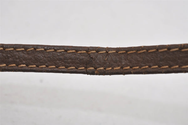 Authentic GUCCI Shoulder Cross Body Bag Purse GG PVC Leather Brown Junk 7390I