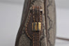 Authentic GUCCI Shoulder Cross Body Bag Purse GG PVC Leather Brown Junk 7390I