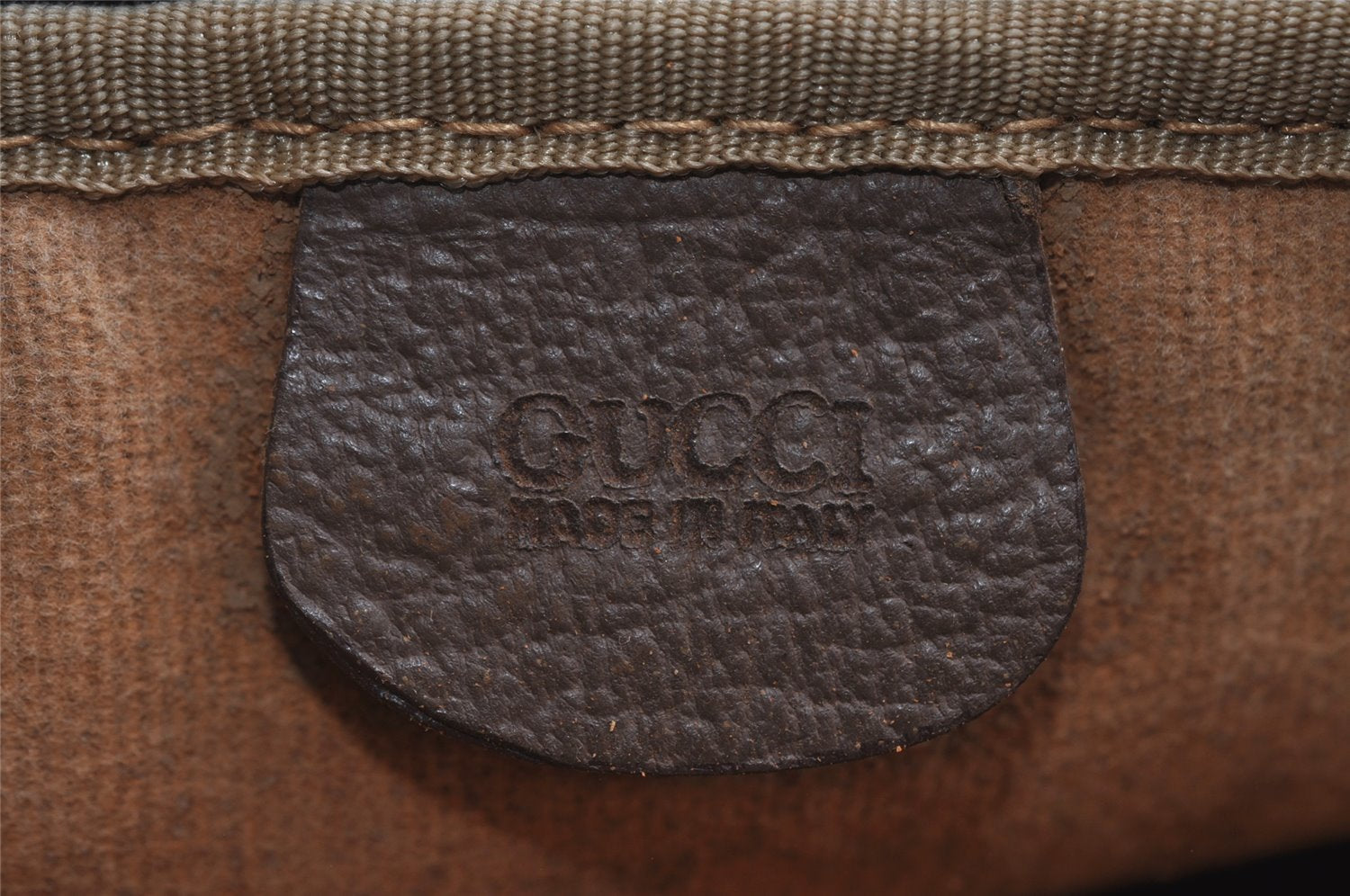 Authentic GUCCI Shoulder Cross Body Bag Purse GG PVC Leather Brown Junk 7390I