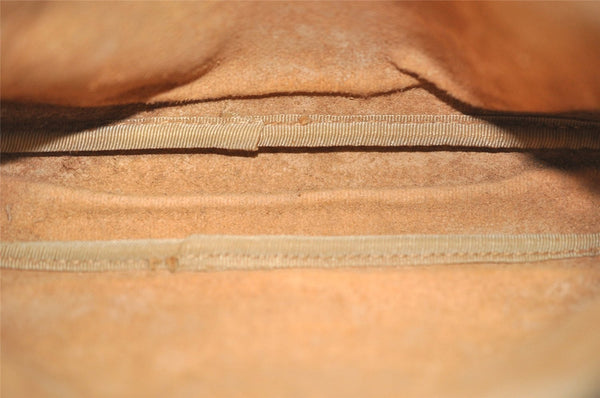 Authentic GUCCI Shoulder Cross Body Bag Purse GG PVC Leather Brown Junk 7390I