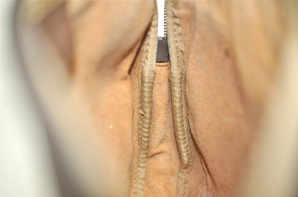 Authentic GUCCI Shoulder Cross Body Bag Purse GG PVC Leather Brown Junk 7390I