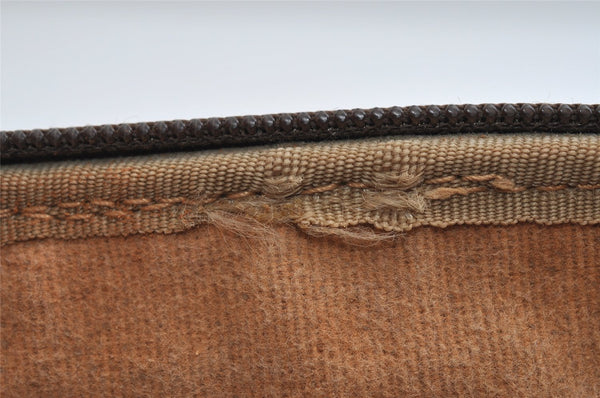 Authentic GUCCI Shoulder Cross Body Bag Purse GG PVC Leather Brown Junk 7390I