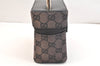 Authentic GUCCI Vanity Hand Bag Purse GG Canvas Leather 0391051 Black 7390K