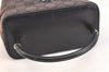 Authentic GUCCI Vanity Hand Bag Purse GG Canvas Leather 0391051 Black 7390K