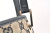 Authentic GUCCI Shoulder Tote Bag GG Canvas Leather 0021098 Black Beige 7391K