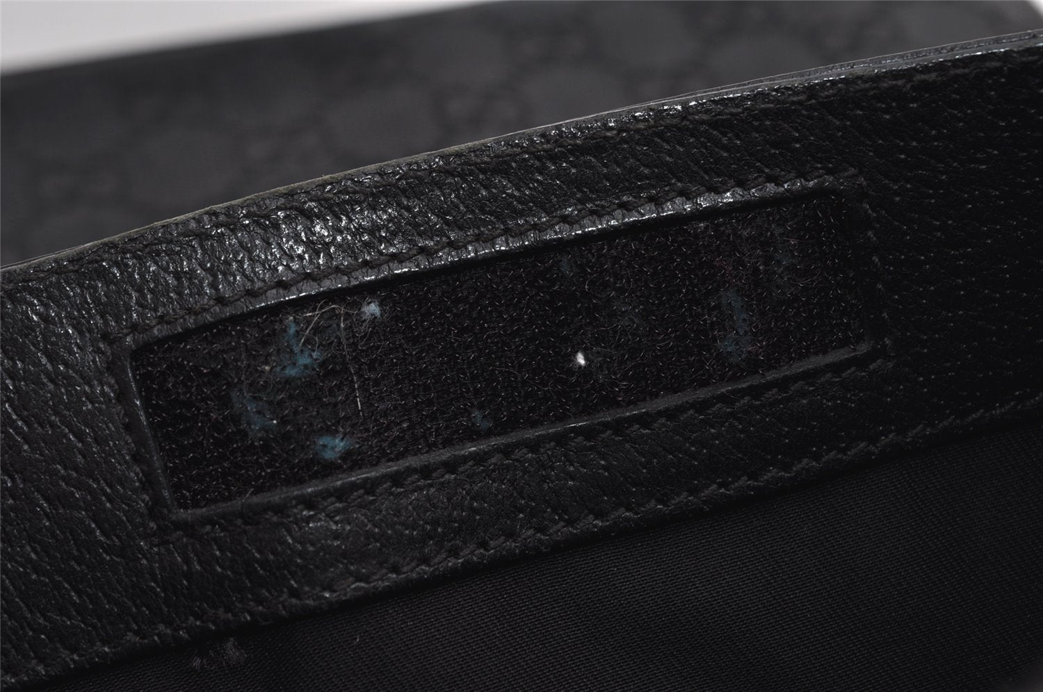 Authentic GUCCI Shoulder Cross Body Bag GG Canvas Leather 27639 Black 7392I