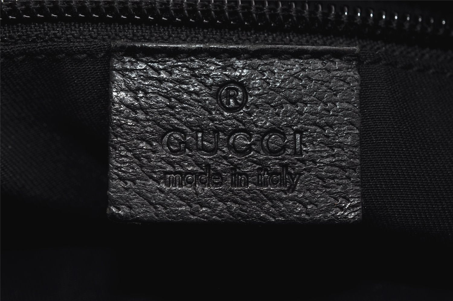 Authentic GUCCI Shoulder Cross Body Bag GG Canvas Leather 27639 Black 7392I