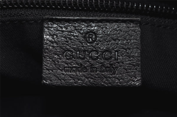 Authentic GUCCI Shoulder Cross Body Bag GG Canvas Leather 27639 Black 7392I