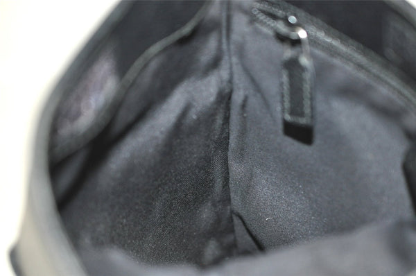 Authentic GUCCI Shoulder Cross Body Bag GG Canvas Leather 27639 Black 7392I