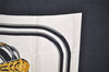 Authentic HERMES Carre 90 Scarf "BRIDES de GALA par" Silk Black 7393I