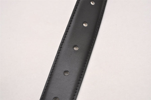 Authentic CELINE Vintage Belt Leather Size 86-96cm 33.9-37.8" Black 7394I